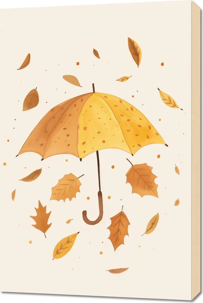 Decorazione Parete 60x90 Autunno per Bambini - Quadro Moderno Tela