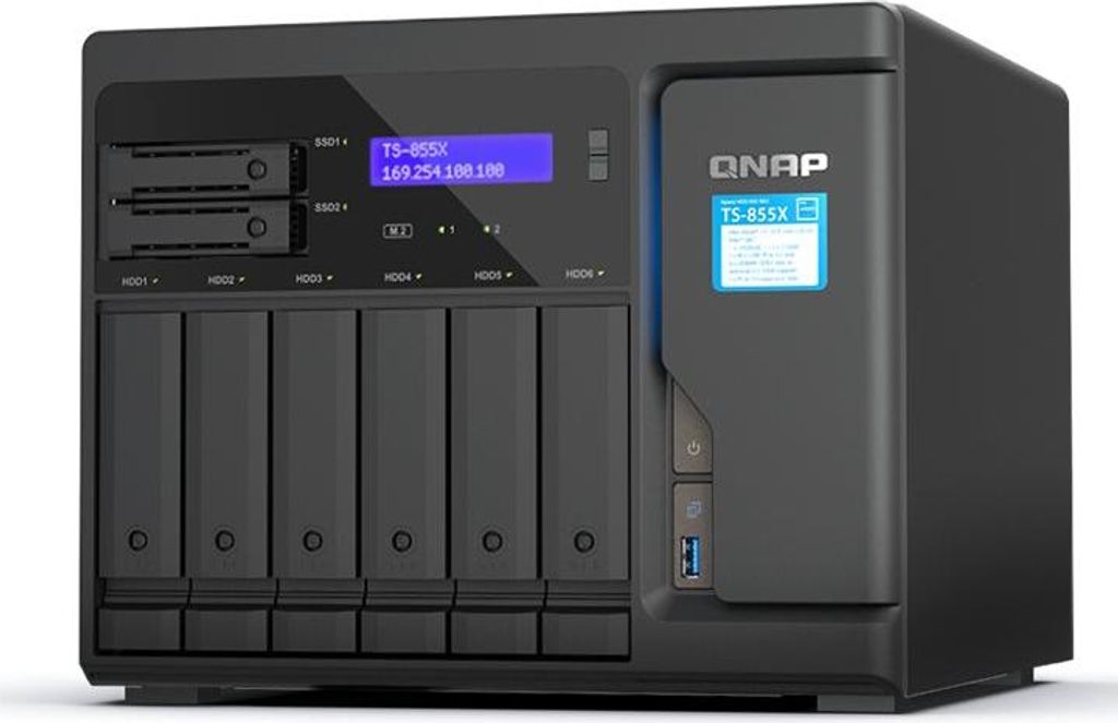 QNAP TS-855X SAN Tower Intel Atom C5125 8 GB DDR4 0 TB QNAP QTS Schwarz