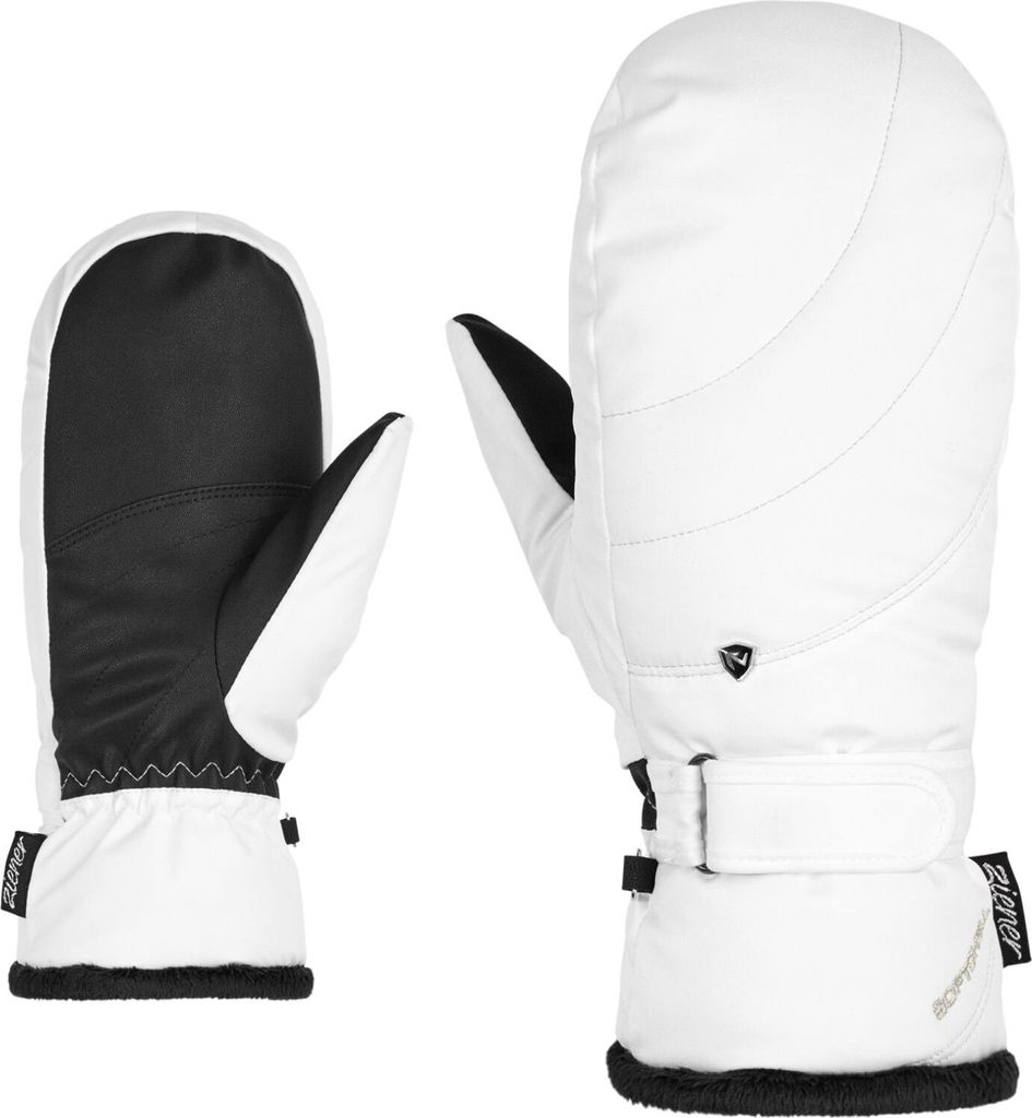 Ziener Alpine Damen Ski Fäustling Primaloft KAHLIA weiß 6,5