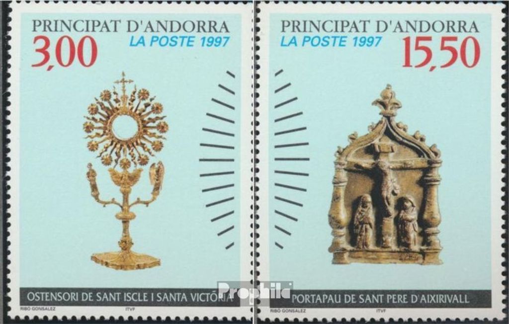 Briefmarken Andorra - Französische Post 1997 Mi 512-513 (kompl.Ausg.) postfrisch Religiöse Kunst