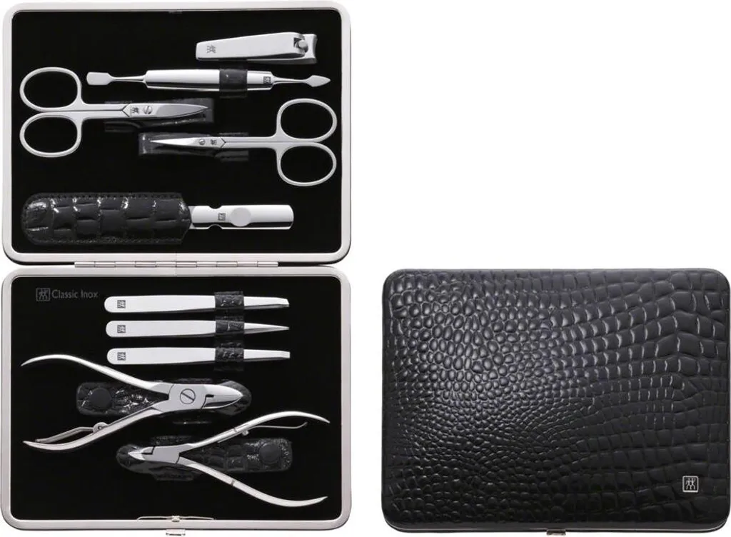 Kit manucure 10 pcs Zwilling Classic Inox noir en acier inoxydable