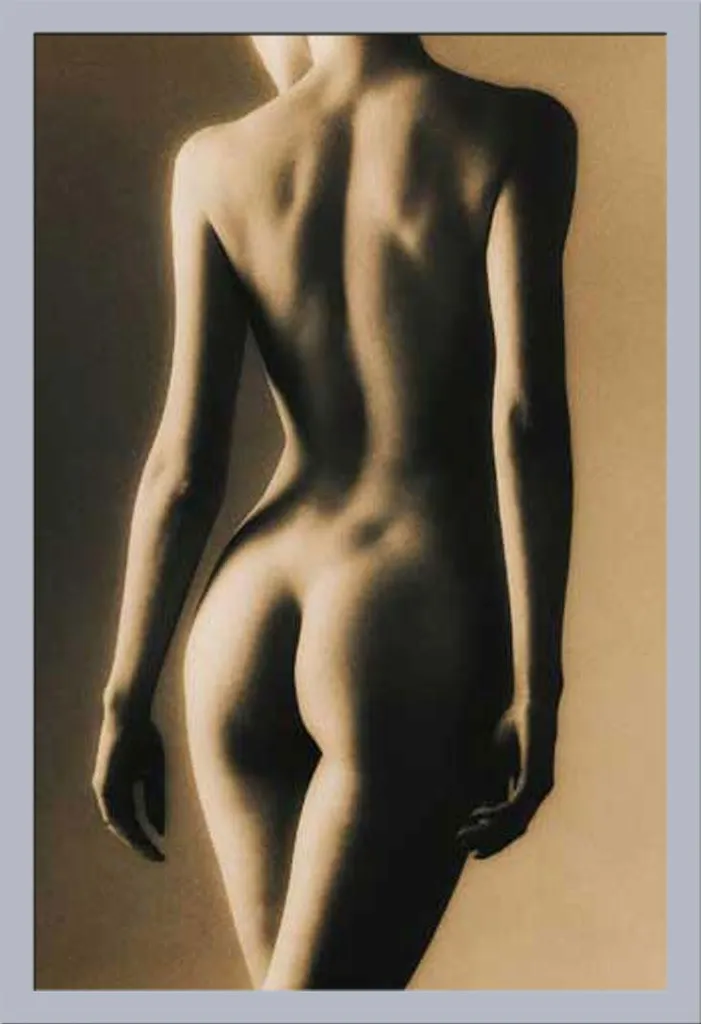 Affiche Girls Female Duotone avec cadre Shinsuke Maxi MDF argenté 61x91