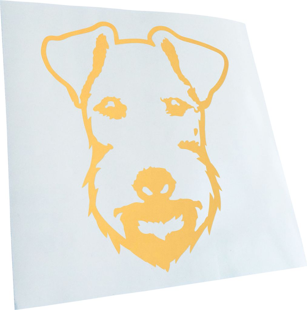 Kiwistar - Autoaufkleber - lakeland terrier Hund - Creme - 30x25cm - Aufkleber für Auto, Laptop, Fahrrad, LKW, Motorrad mehrfarbig JDM Decal Racing