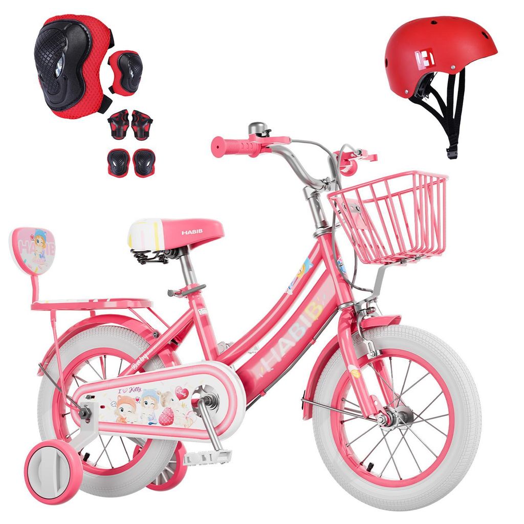 Habib Bicycle Mädchenfahrrad 12" 14" 16" | Komplett-Set mit Produktbild 