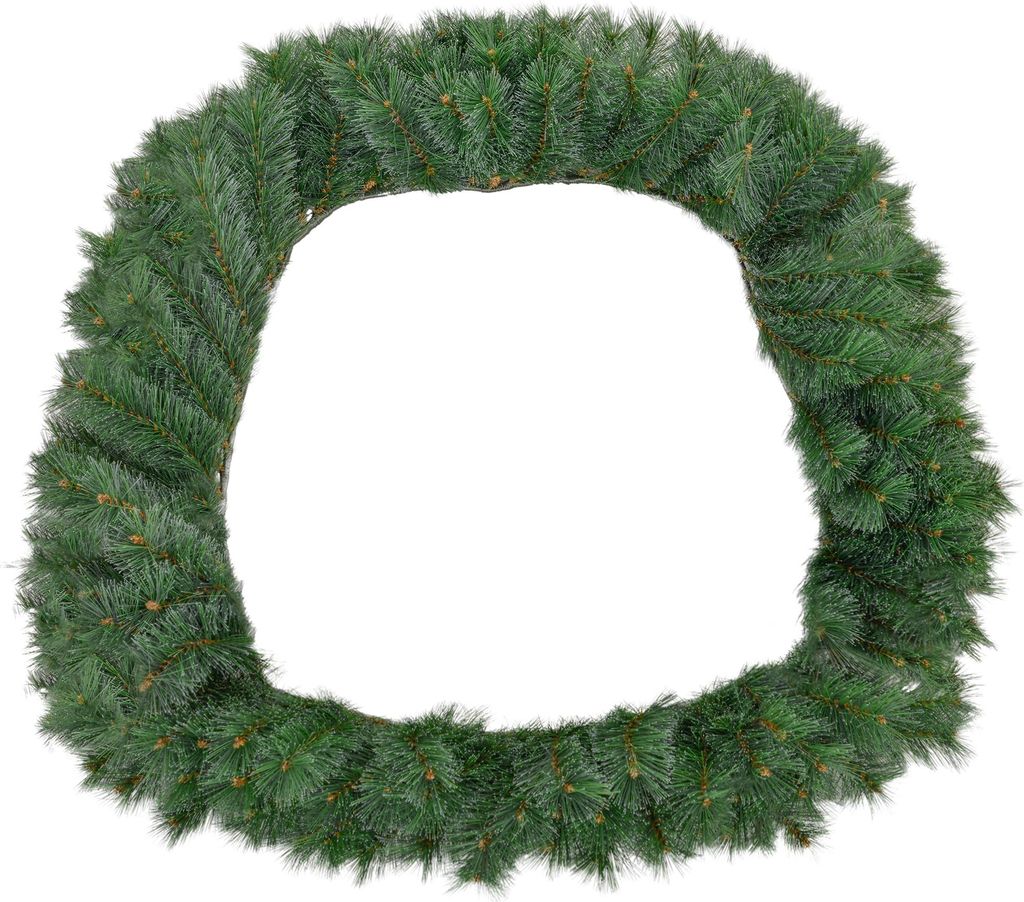 1,8 m künstliche Weihnachtsgirlande mit 160 Blüten - Grün, Weihnachtsdeko, Blumenschmuck
