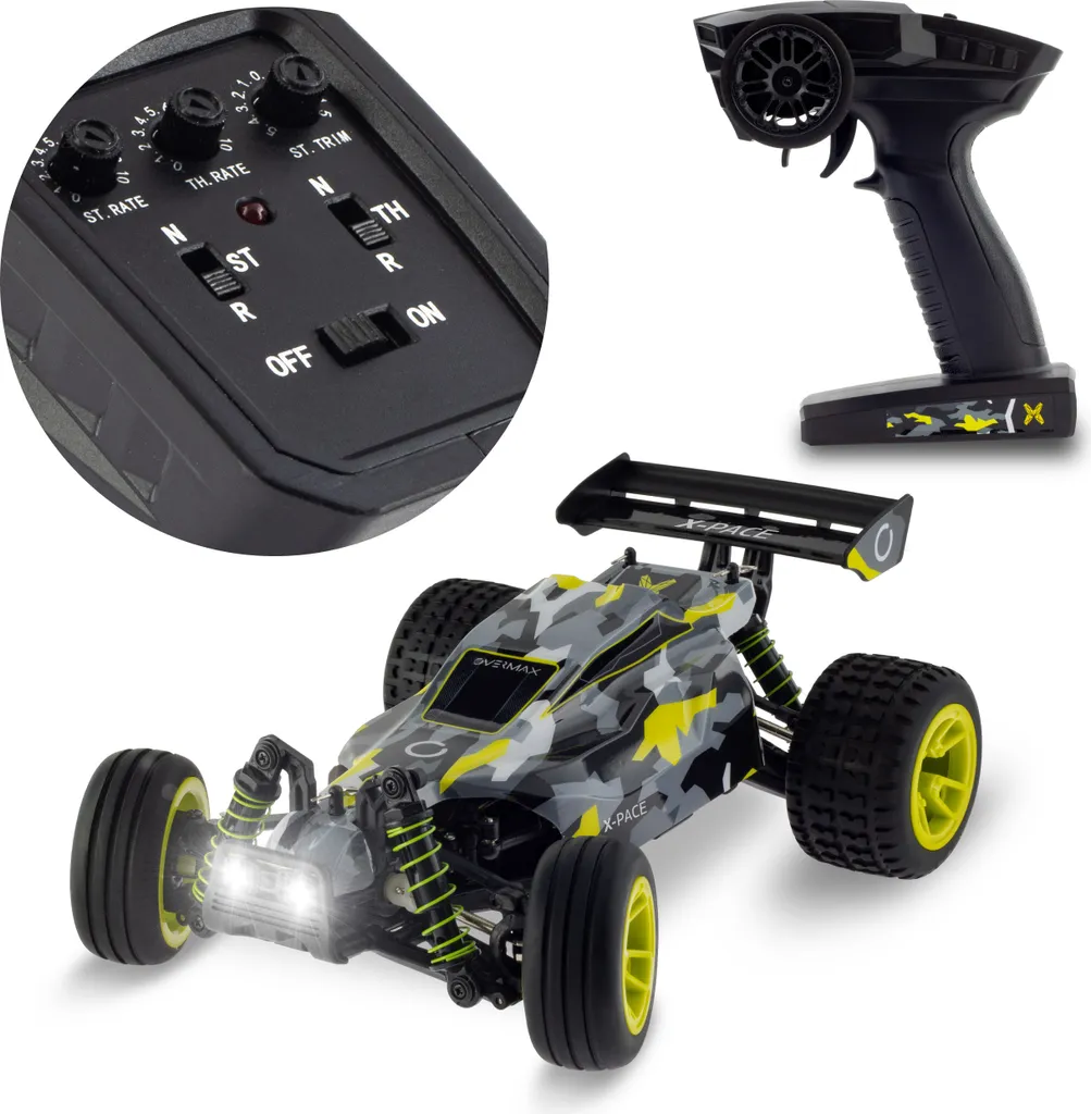 Voiture Télécommandée Tout-Terrain RC Buggy Rapide 45km/h Overmax X-Pace - 14
