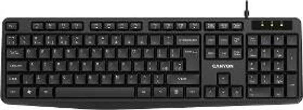Canyon KB-1 Tastiera USB Nera - Layout SK/CZ 104 Tasti Resistente Liquidi