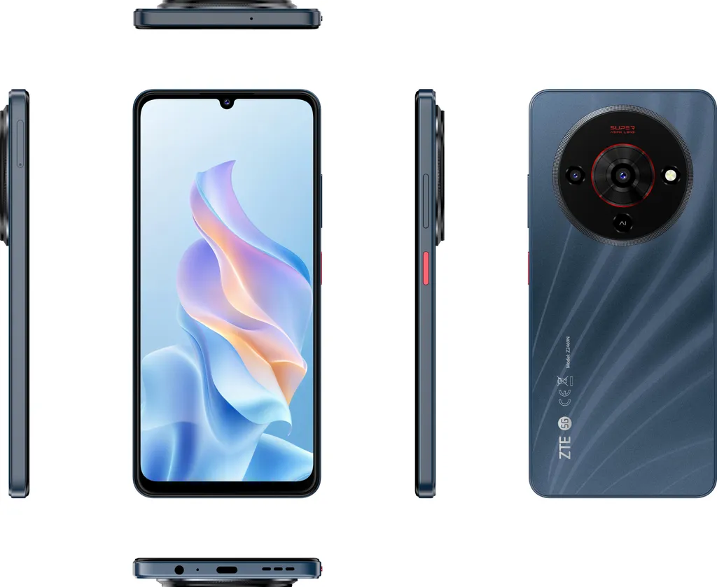 Smartphone 5G Android ZTE Blade A76 avec grand écran de 6,75 pouces - 5