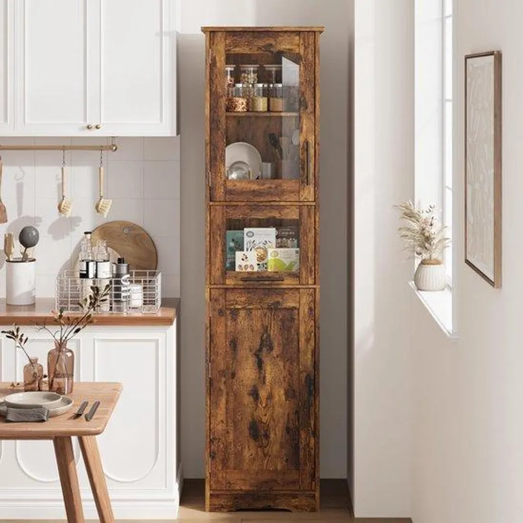 Meuble colonne gain de place salle de bains 170 cm pour tout organiser