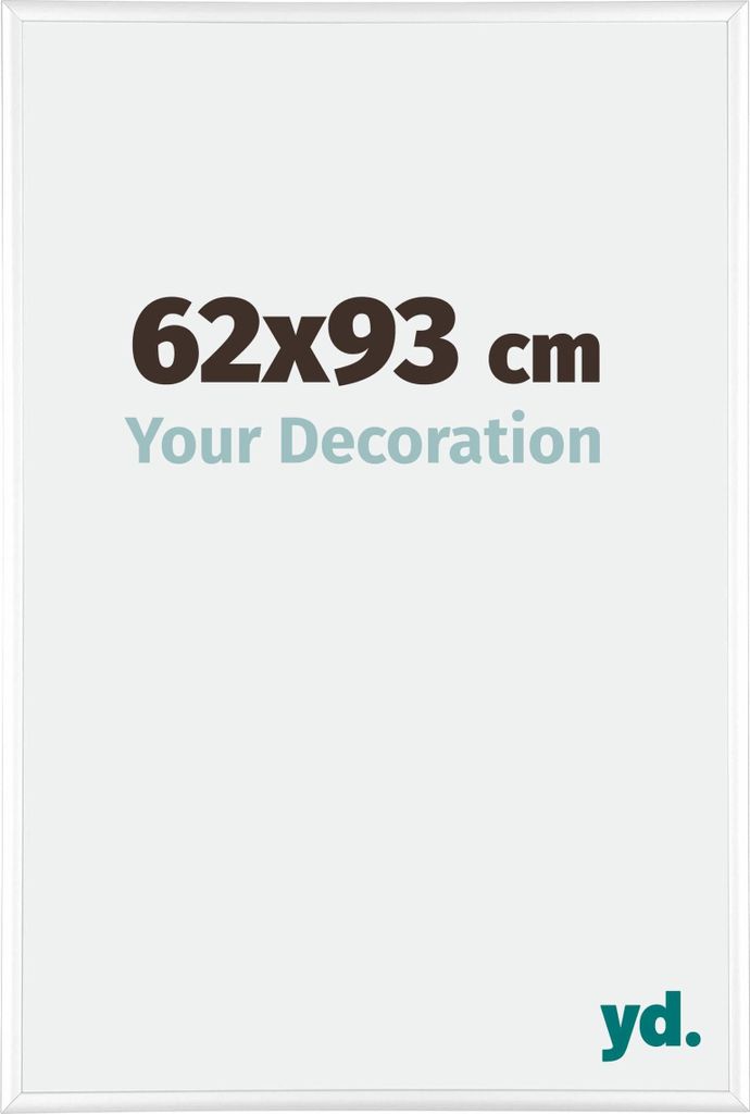 Bilderrahmen, 62x93 cm, Weiß Hochglanz, Aluminium, Kent