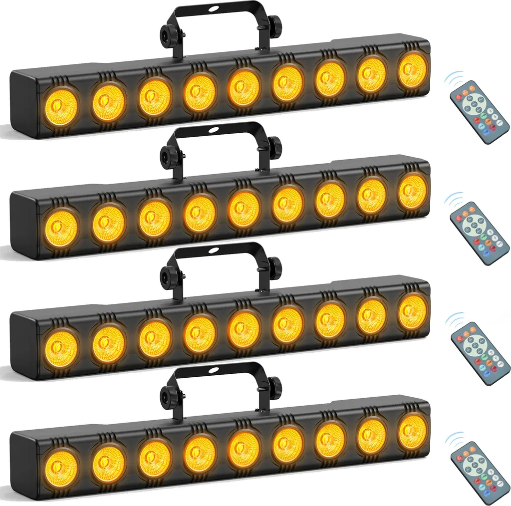 Projecteur de scène 9 LED RGBW polyvalent avec télécommande et EU