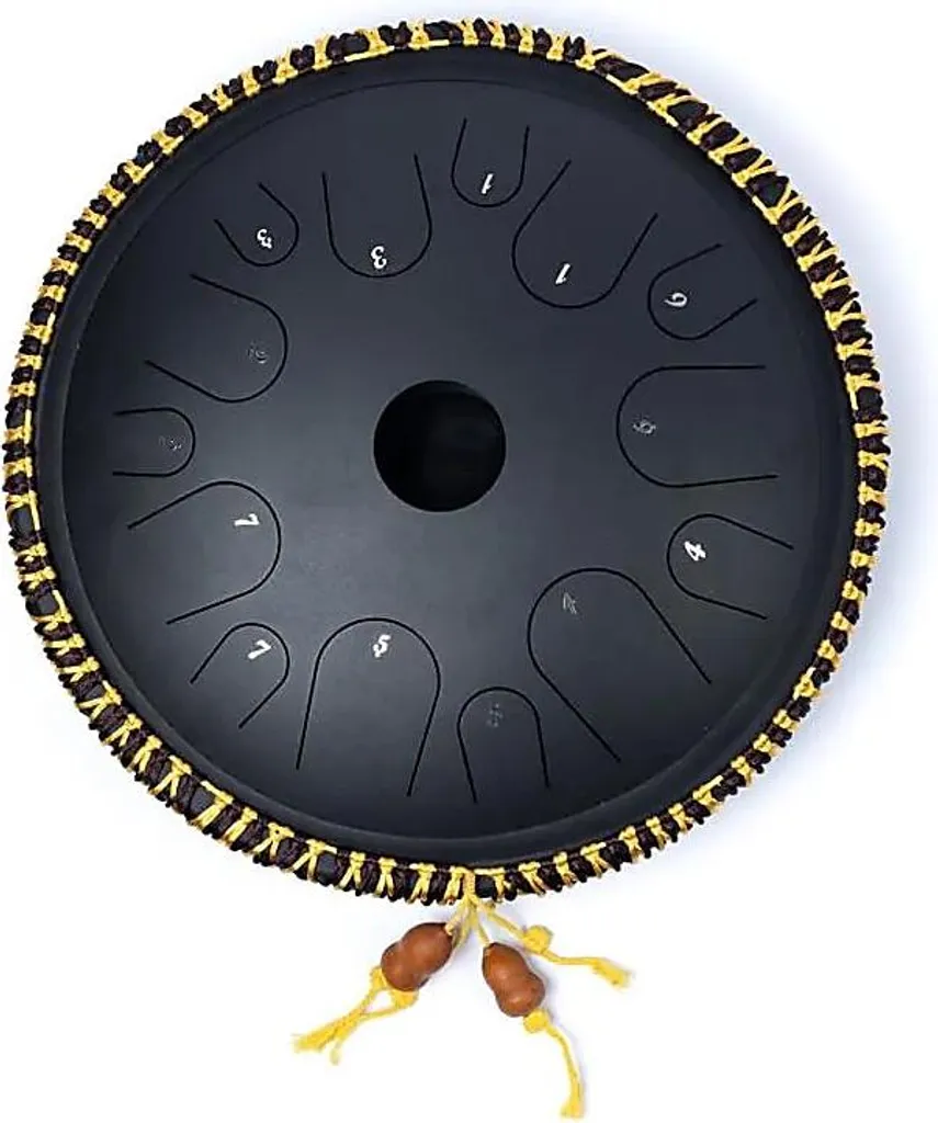 Hluru Tapping Drum 14 Notes Do Majeur Noir 36cm - Sonorité Pure et Zen