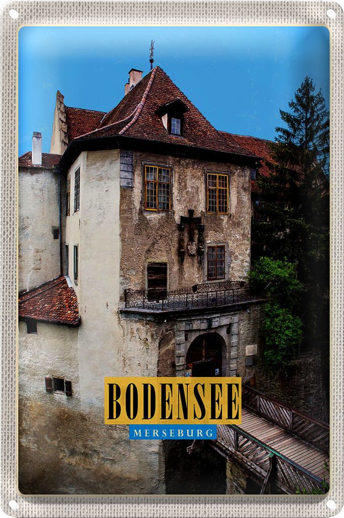 Blechschild Reise 20x30cm Bodensee Deutschland Meersburg