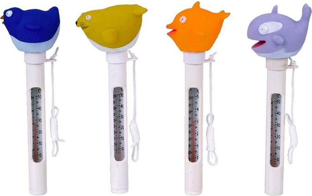 Schwimmendes Thermometer mit Schwimmer – grüne Robbe