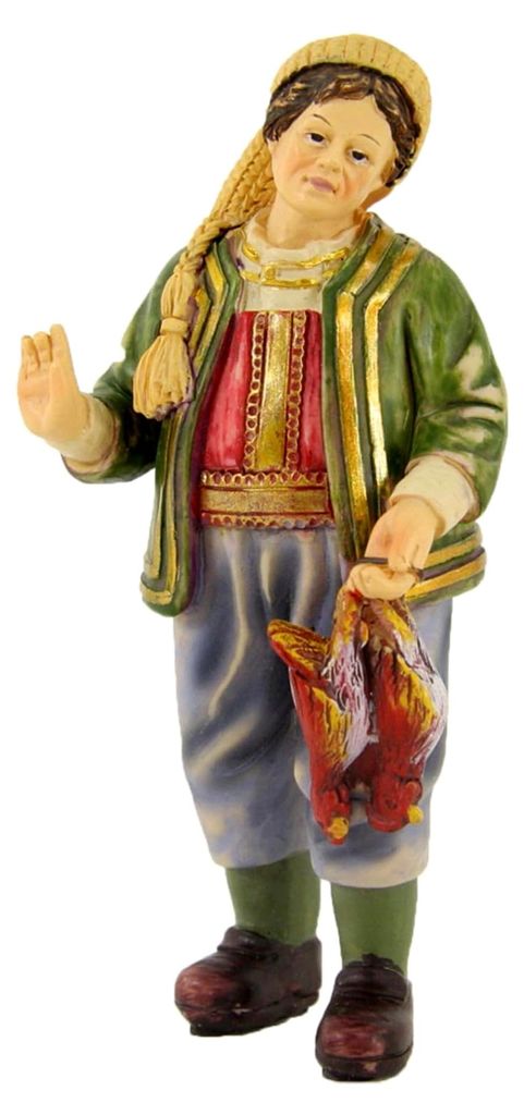 Abweisender Wirt/Höhe: 8 cm/handbemalt/detaillierte Krippenfiguren - Tischdekoration zur Weihnachtskrippe