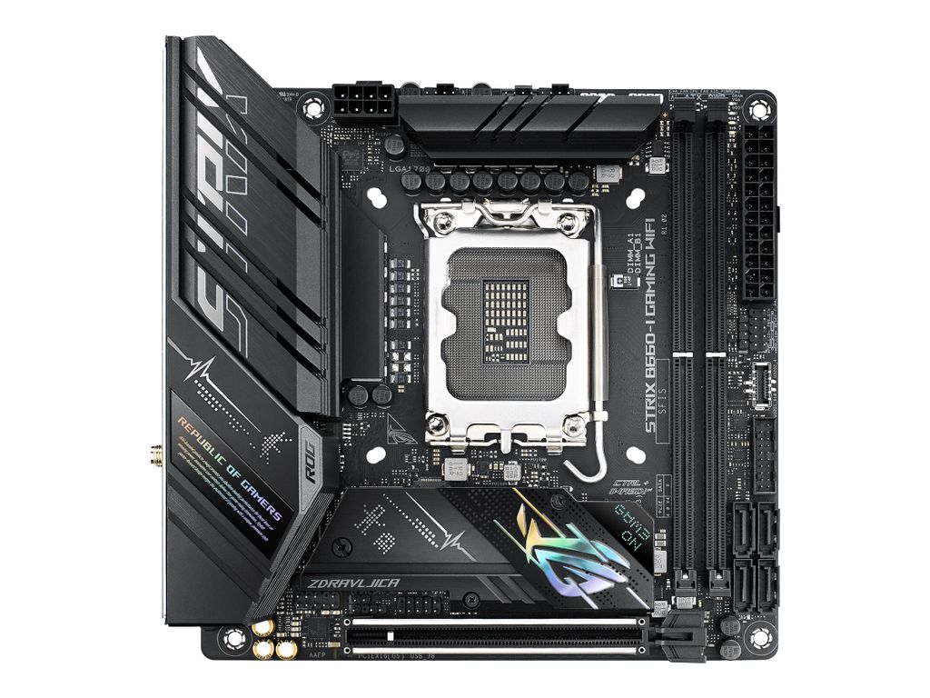 ASUS ROG STRIX B660-I GAMING WIFI - Motherboard - Mini-ITX - LGA1700-Sockel - B660 Chipsatz - USB-C Gen2, USB-C Gen1, USB 3.2 Gen 1, USB-C Gen 2x2 ...