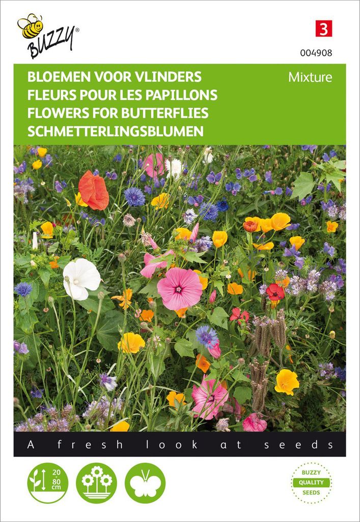 Schmetterlinganziehende Blumen - Mischung 3 m² - Blumensamen