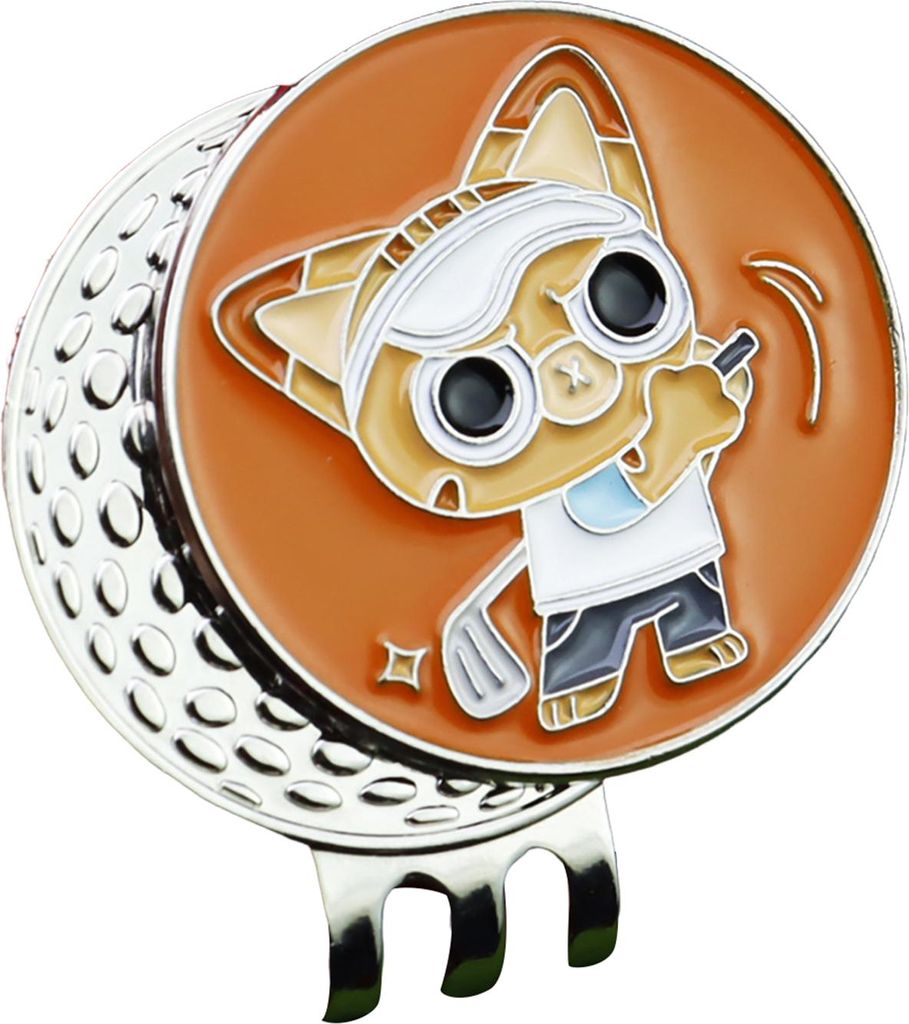 Emaillierter Golfballmarker mit Katzenmotiv, magnetischer Hutclip, für Männer und Frauen, Golferhüte, Hosen, Taschen, Visiere, Gürtel, Metallcl...