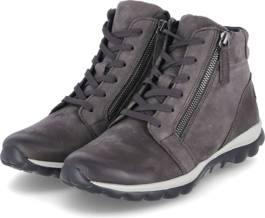 Gabor Comfort Boot - Grau Veloursleder Größe: 41 Normal
