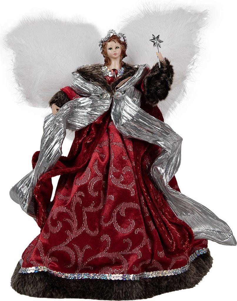 A Christmas angel tree topper.