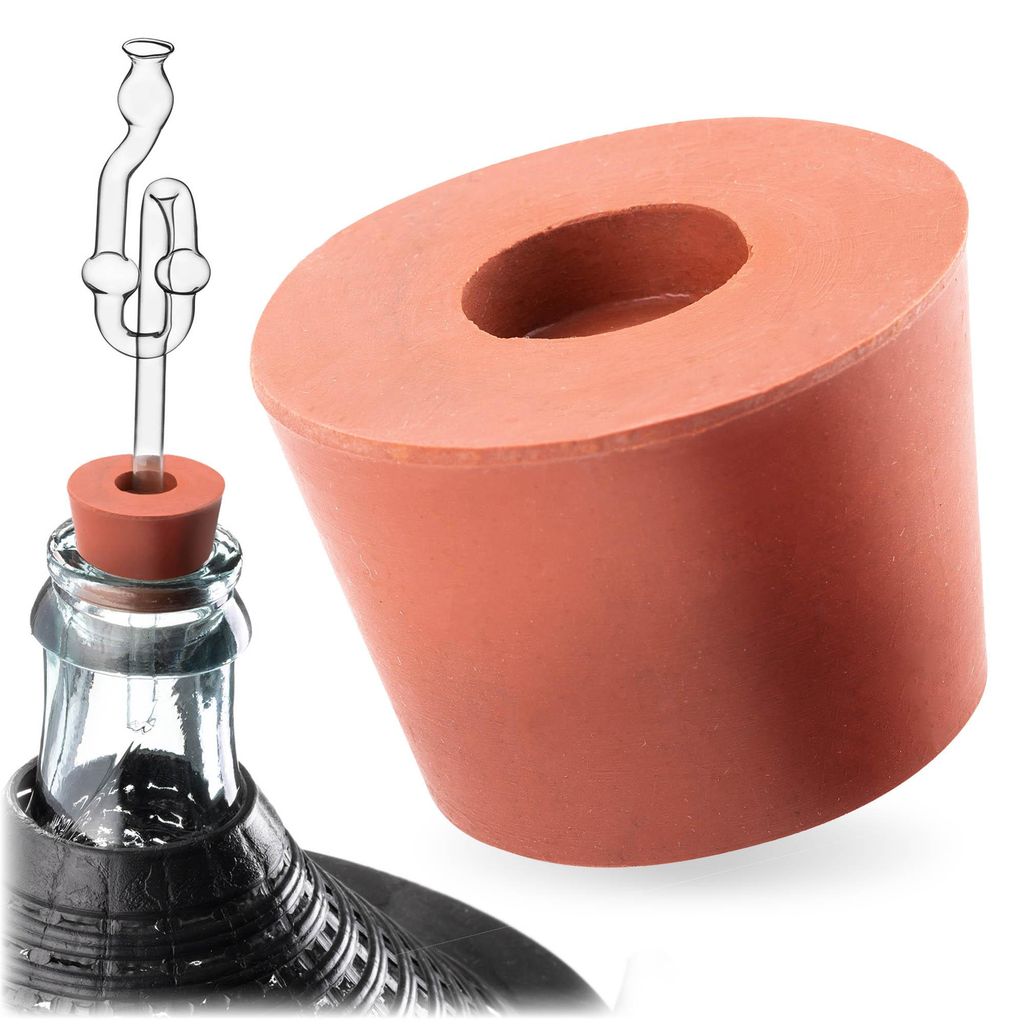 Tappo in gomma KADAX, tappo con foro per tubi di Immagine del prodotto 