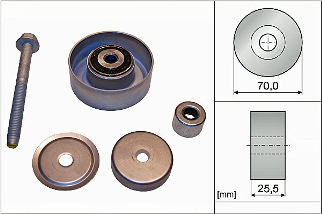 INA 532 0665 10 Umlenkrolle Keilrippenriemen für OPEL Produktbild 