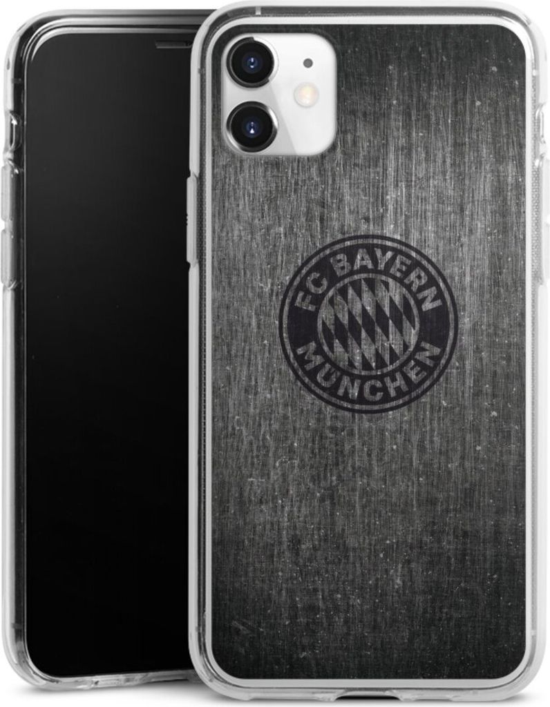 DeinDesign Handyhülle für Apple iPhone 11 Silikon Hülle Case Smartphone Schutzhülle FC Bayern München FCB Metallic Look