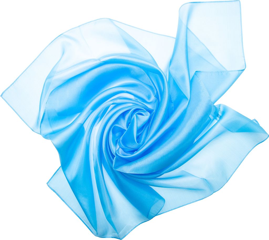 Seidentuch Halstuch Tuch blau türkis aqua Seide 90x90cm