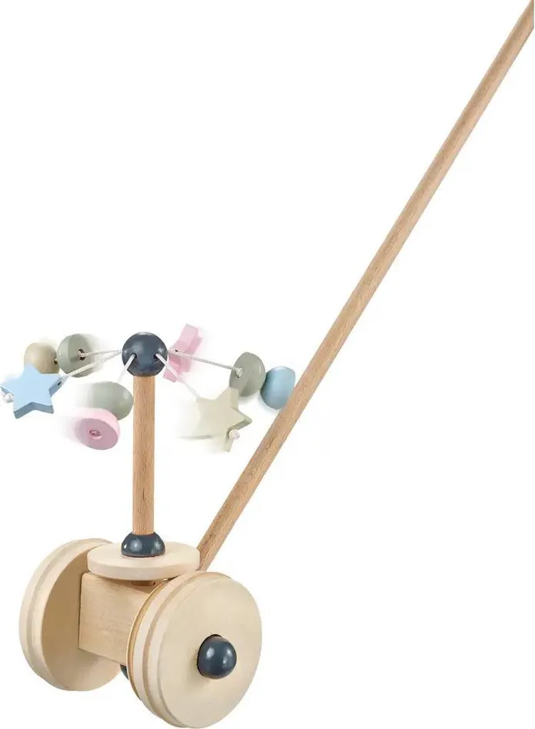Accompagner la marche de bébé : Jouet à pousser Carrousel Selecta Bois