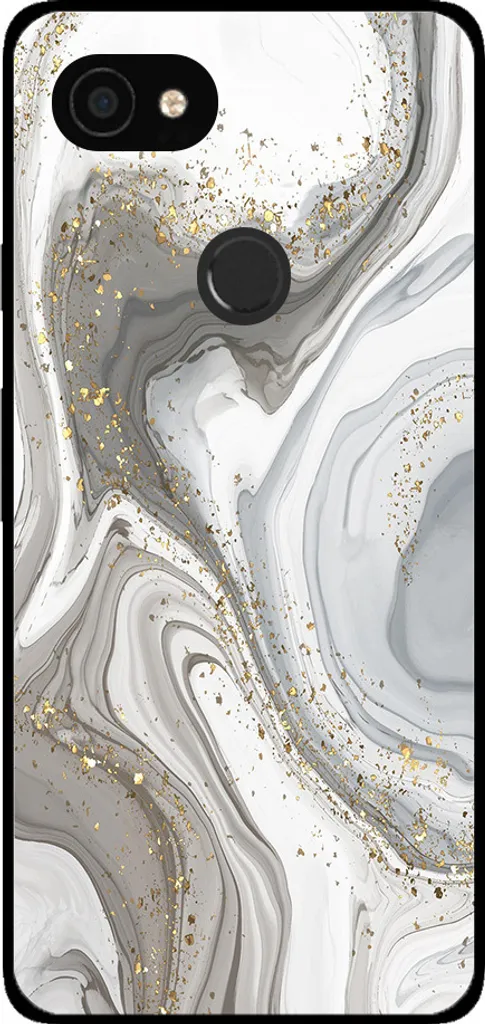 Cover Pixel 3 Marmo Argento - Custodia Artistica TPU Marble Design