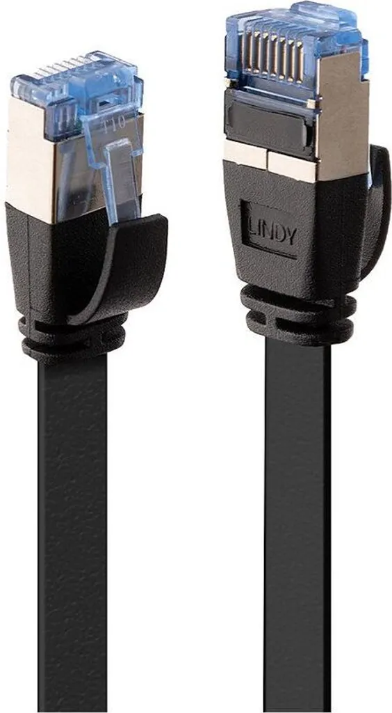 Lindy 47484 Cavo Ethernet Cat6A Piatto 5m U/FTP Nero Professionale