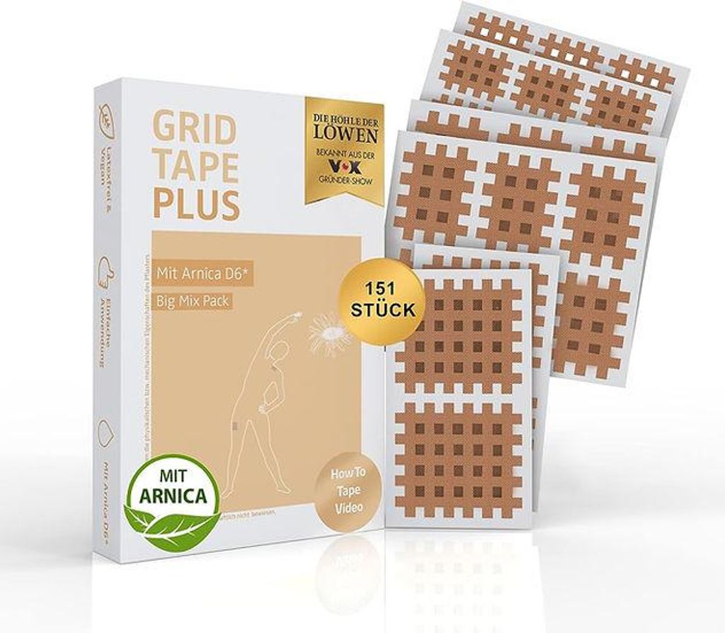 GRID TAPE PLUS Gitterpflaster mit Arnika Big Mix L