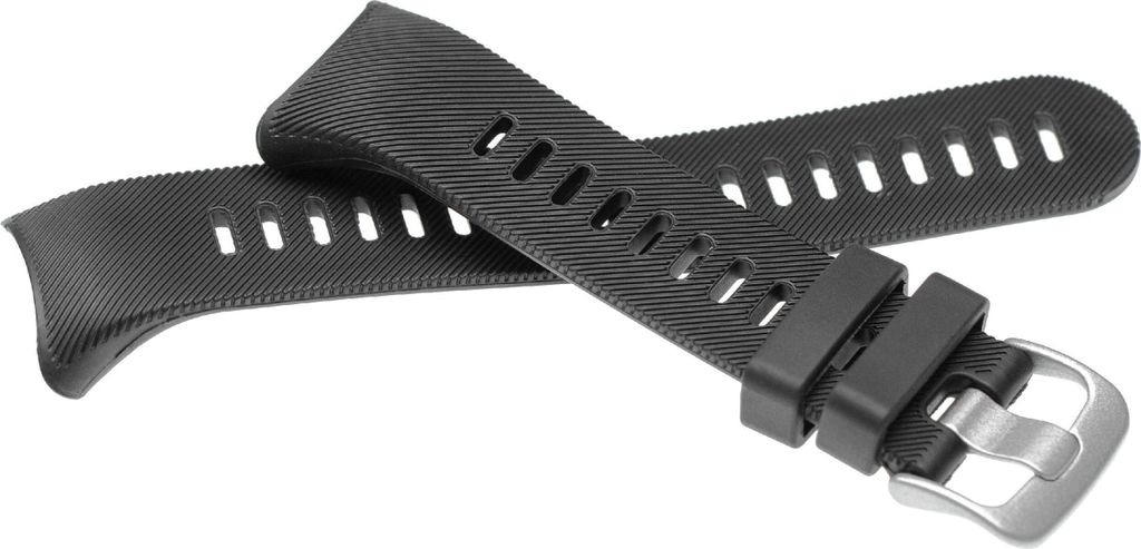 vhbw Ersatz Armband kompatibel mit Garmin Forerunner 45 S, 45 Fitnessuhr, Smartwatch - 11,6 + 9,1 cm Silikon schwarz