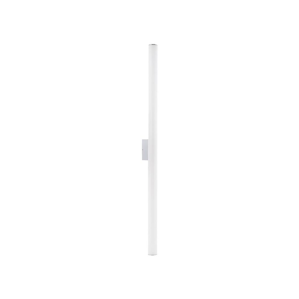 LED Wandlampe Metall IP44 4000 K neutralweißes Licht 1750 lm 90 cm hoch Weiß Chrom länglich