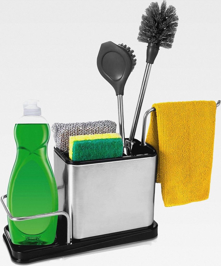 Spülbecken Organizer - Edelstahl Küchen Organizer - Praktische Spülutensilien Aufbewahrung - Quality Kitchen Organizer - Waschbecken Organizer f...