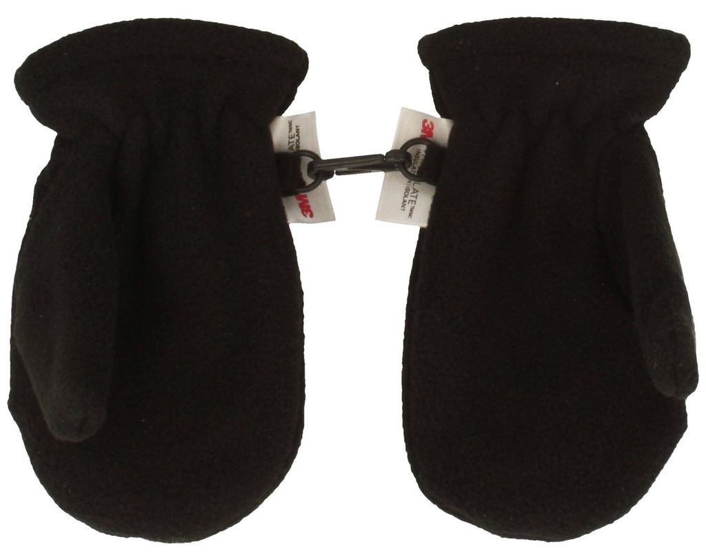 Kinder Winter warme Fleece Thinsulate Fäustlinge Handschuhe in schwarz