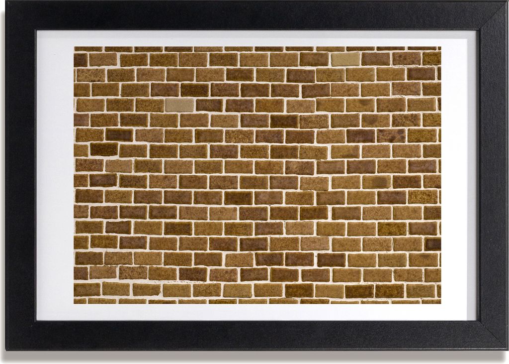 Bild 30x20 MDF-Rahmen, Wandkunst Ziegelwand Produktbild 