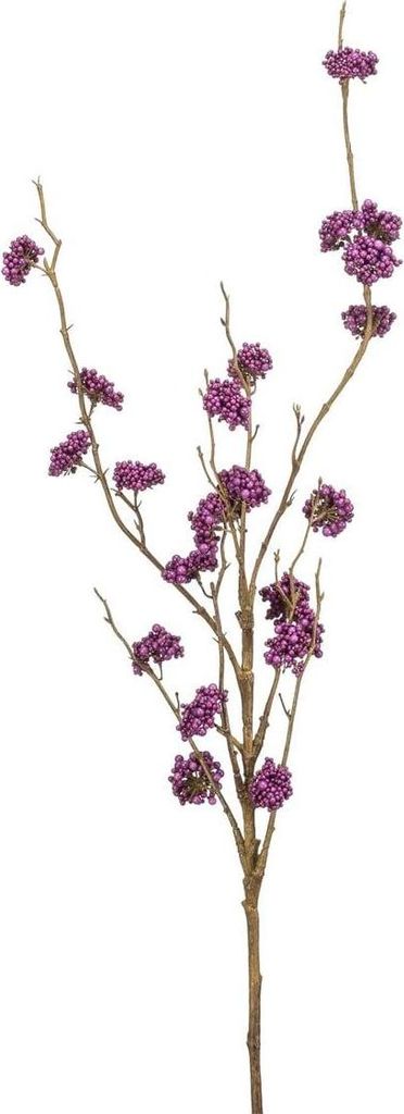 artplants.de Kunst Zweig Schönfrucht SILFIO mit Beeren, Hellviolett, 95cm - Künstlicher Deko Zweig