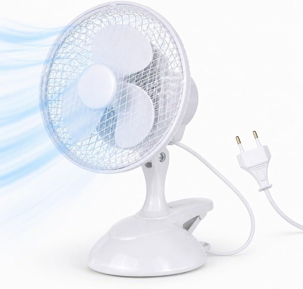 2 in 1 Tragbarer Tischventilator mit Ständer & Clip (20 cm) Produktbild 