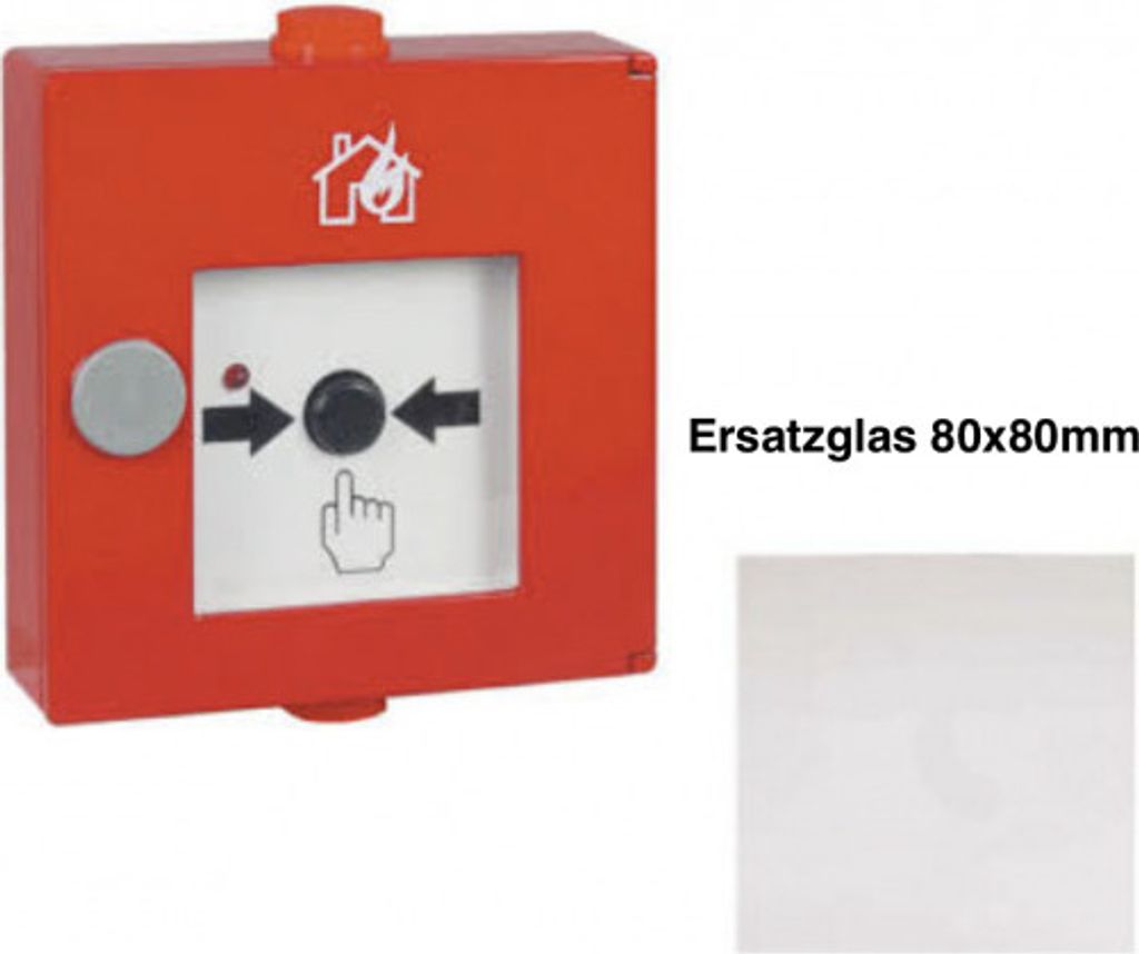 Ersatzglas Dünnglas Scheibe Glas BMA Feuermelder Produktbild 