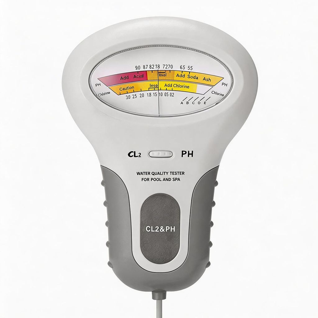 2-in-1 Chlor und pH Messgerät, digitaler Tester für Pool und Whirlpool Wasserqualität