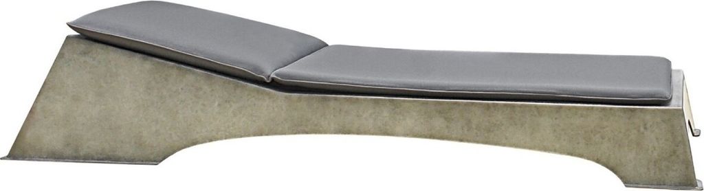 Casa Padrino Luxus Gartenliege Antik Grau / Dunkelgrau 225 x 80 x H. 40 cm - Moderne Wetterbeständige Liege - Poolliege - Garten Hotel Pool Möbel...