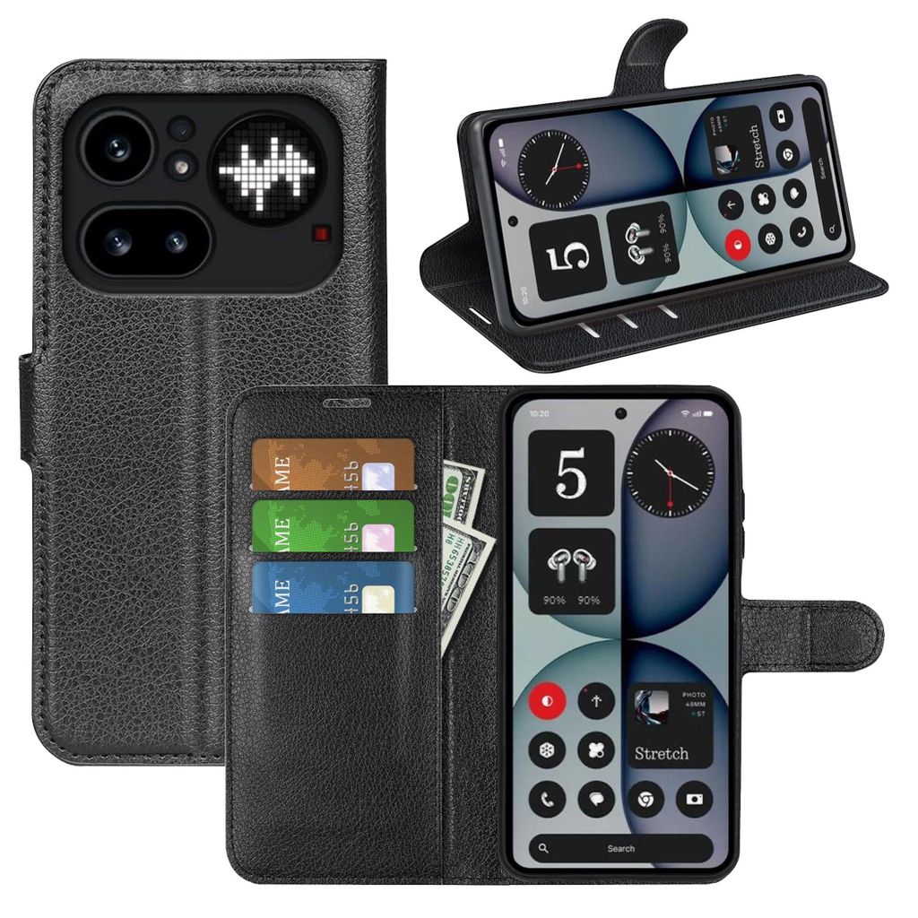 Étui à rabat pour Nothing Phone 4a Pro, en similicuir, type Image du produit 