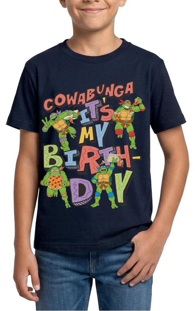 Spreadshirt Teenage Mutant Ninja Turtles It's My Birthday Teenager T-Shirt, 152/164 (12-14 Jahre), Navy