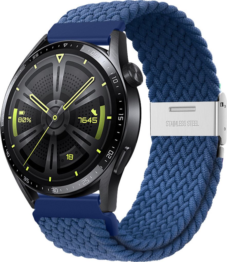 BStrap Elastic Nylon 2 Armband für Garmin Venu 2, cold blue