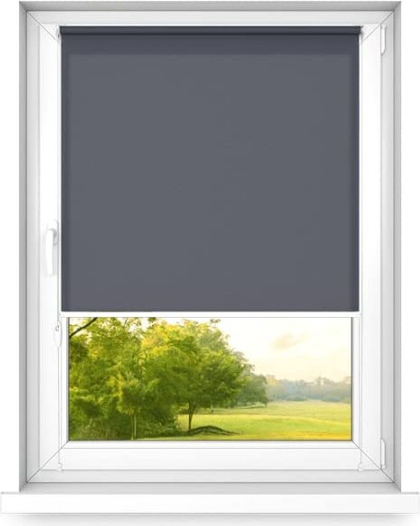 time4blinds, Mini Rollo Basic, Fensterrollo, Graphit-rechte, 40x190cm