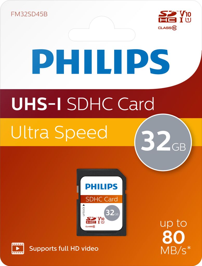 Philips SDHC-Card 32GB Class 10, UHS-I Produktbild 