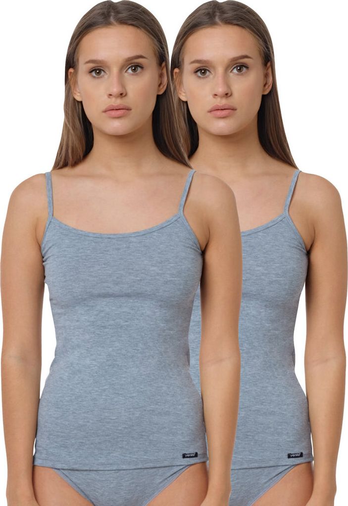 Yenita Spaghetti Top (2er Set) Modern-Collection M grau