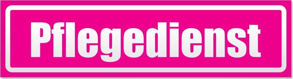 Pflegedienst invertiert Magnetschild Schild magnetisch