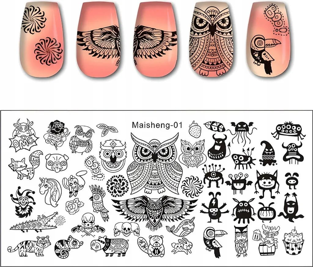 Piastra per Stamping Unghie MaiSheng-01 | Design Alta Definizione